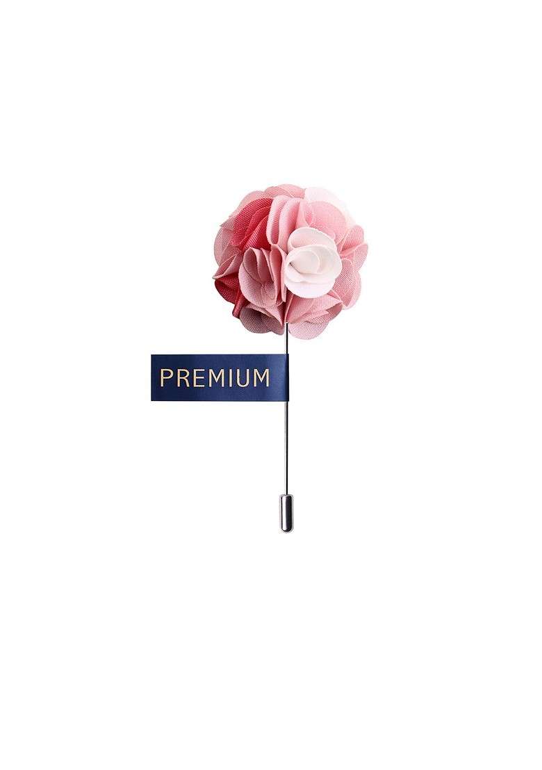 White Pink A Sombre Retreat White Colored Brooch Lapel Pin - Indya