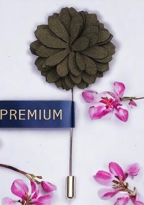 Unisex Gold Toned Floral Lapel Pin