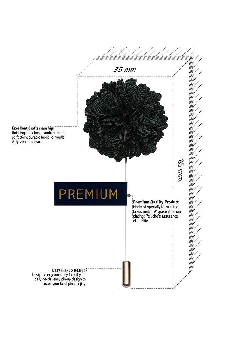 Unisex Green Stylish Lapel Pin - Indya