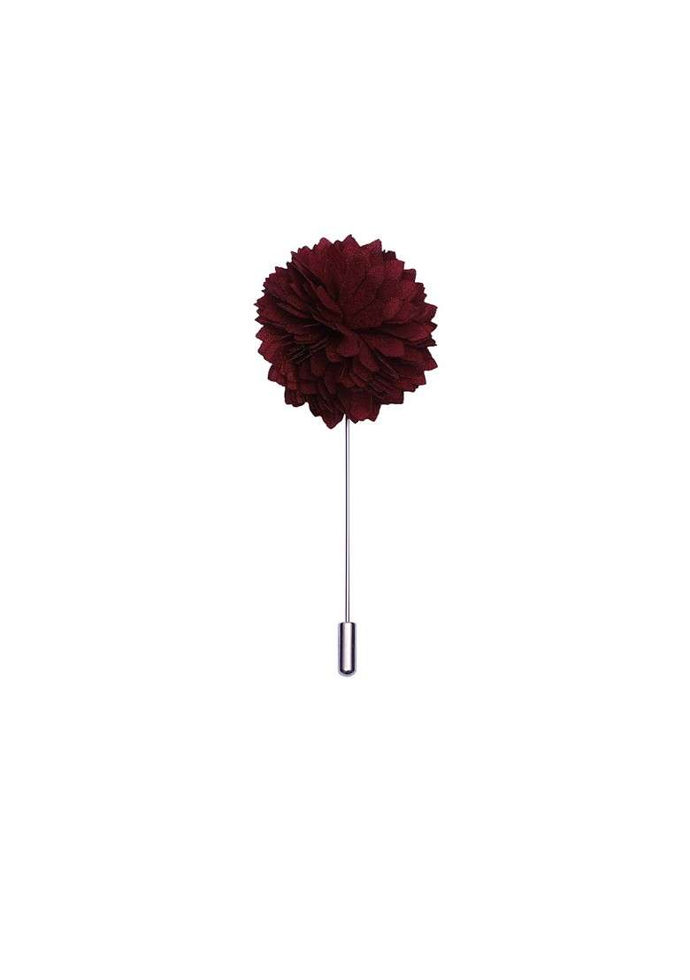 Unisex Maroon Beautiful Lapel Pin - Indya
