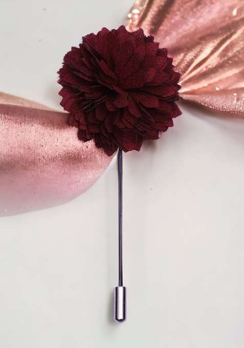 Unisex Maroon Beautiful Lapel Pin