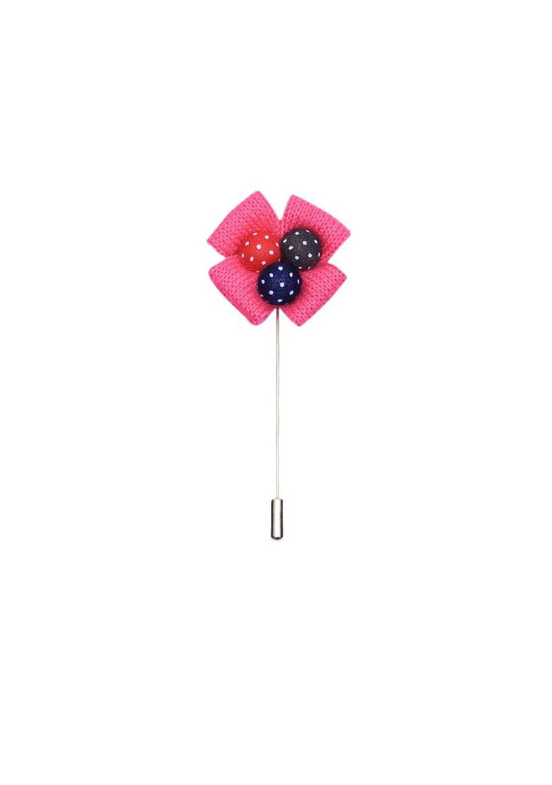 Unisex Pink Gold Floral Lapel Pin