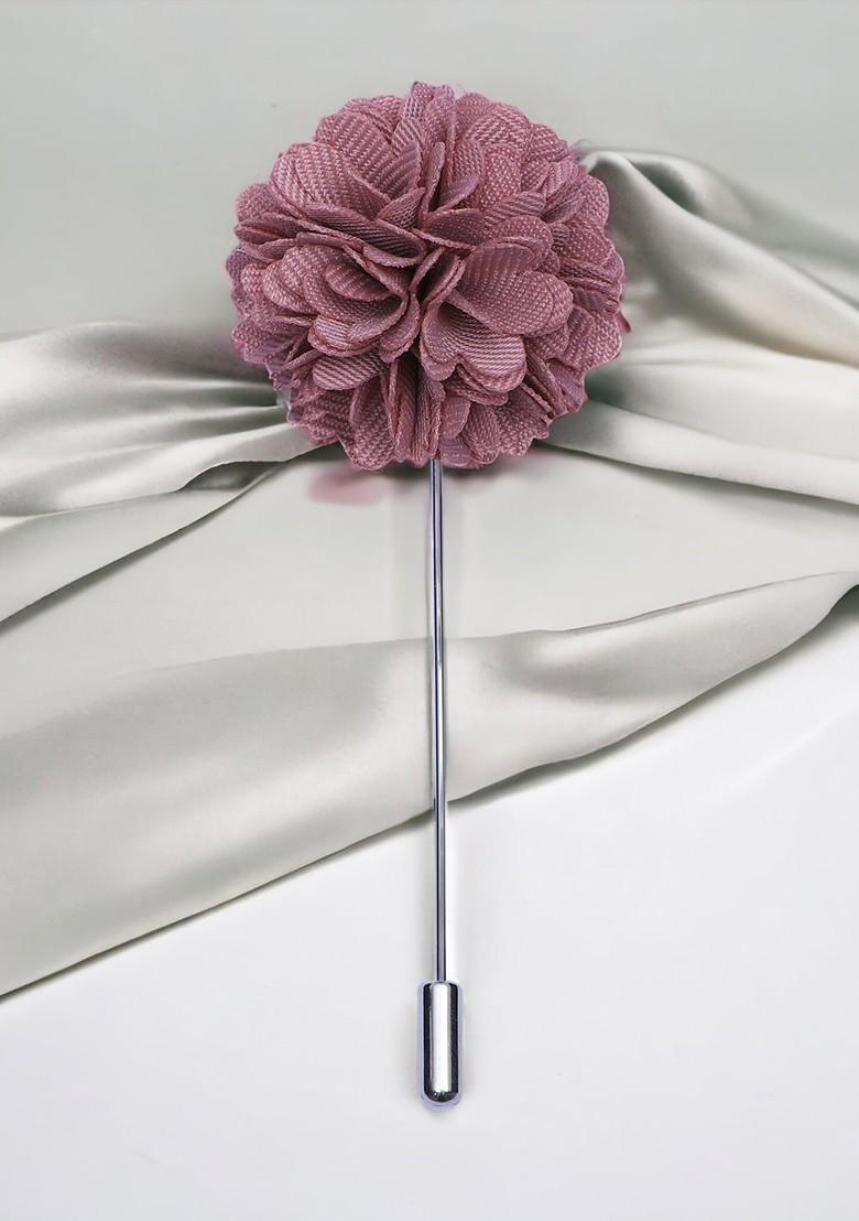 Unisex Purple Gold Floral Lapel Pin