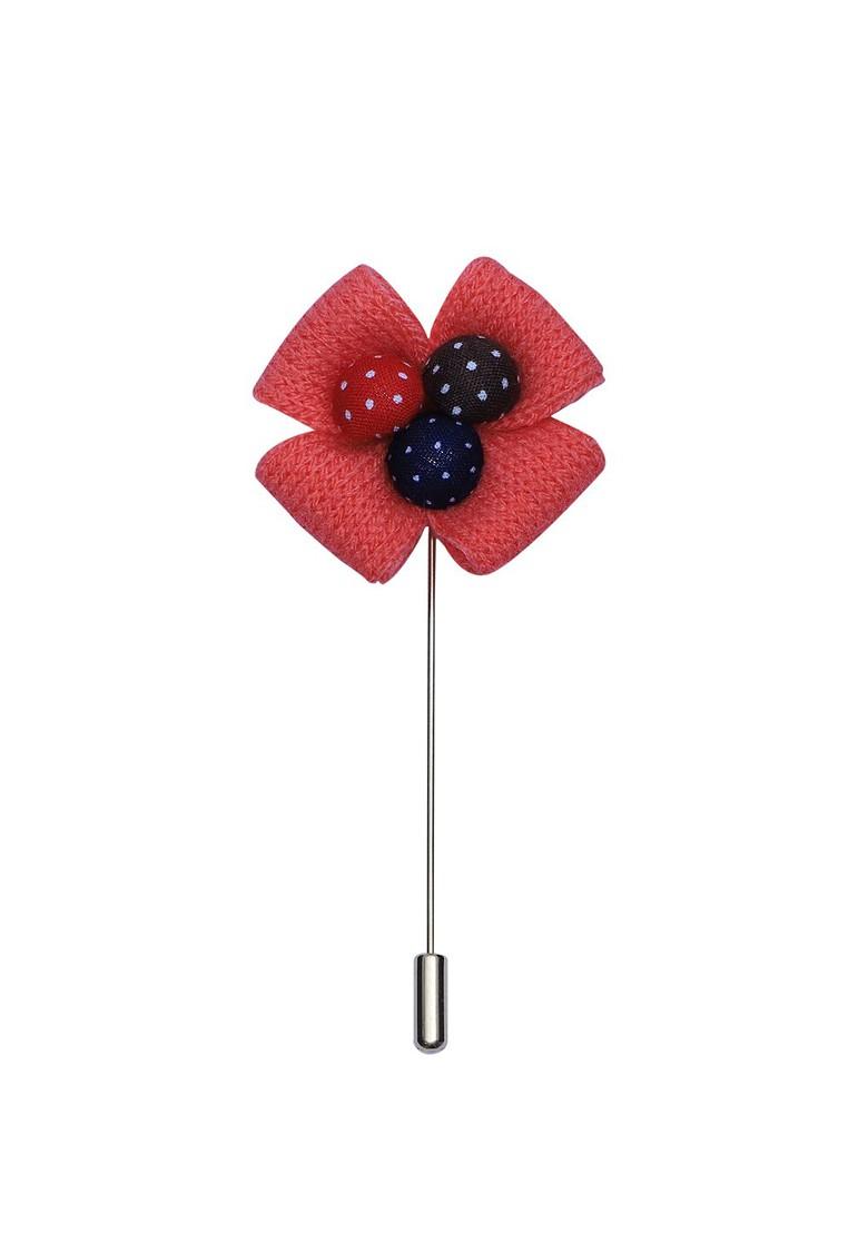 Unisex Pink Floral Lapel Pin