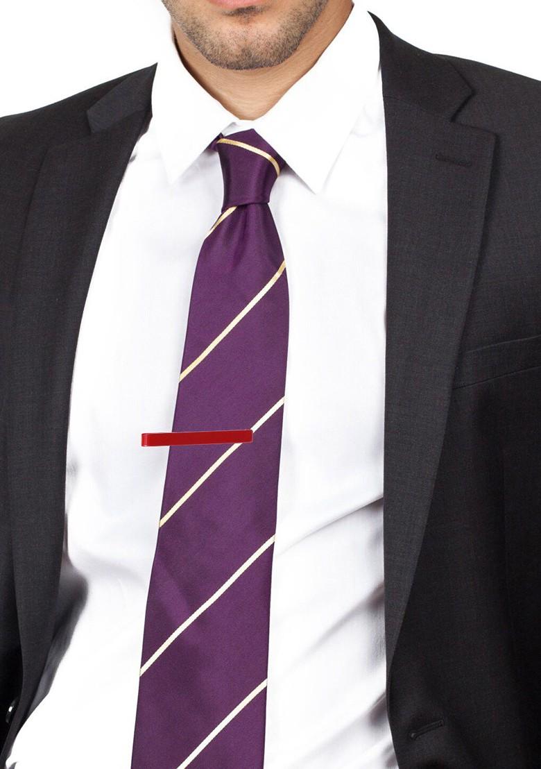 Men Red Solid Tie Pin