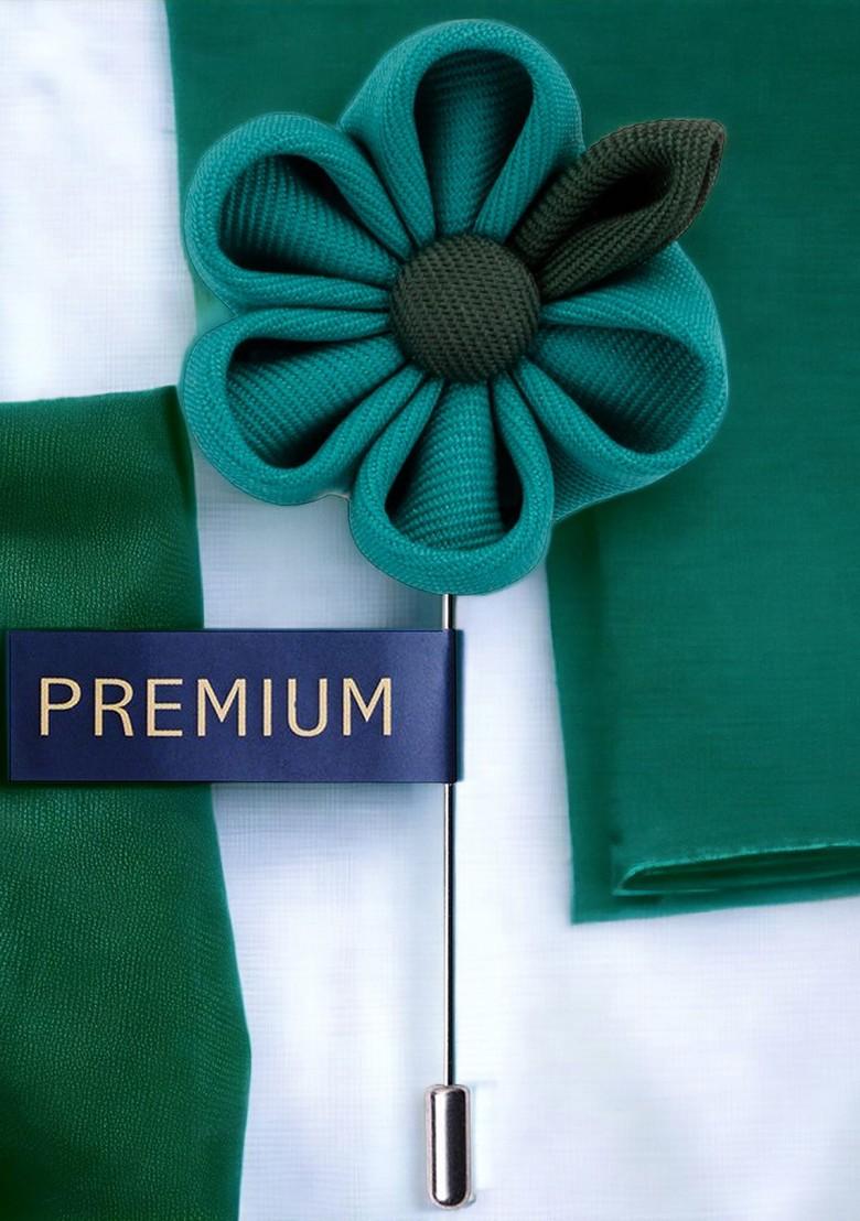 Unisex Blue Green Dual Shaded Lapel Pin