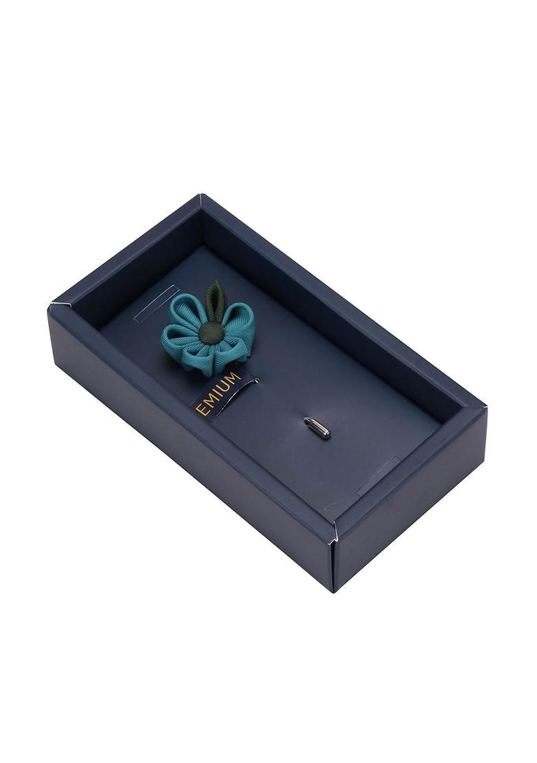 Unisex Blue Green Dual Shaded Lapel Pin