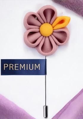 Unisex Pink Yellow Dual Shaded Lapel Pin