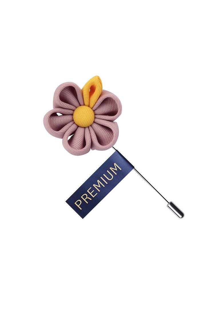 Unisex Pink Yellow Dual Shaded Lapel Pin