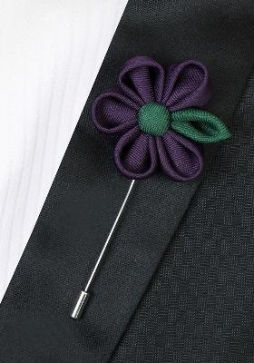 Unisex Purple Green Dual Shaded Lapel Pin