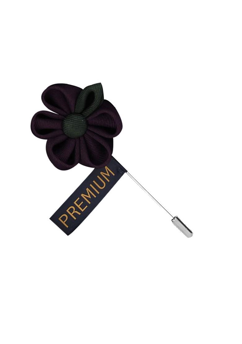 Unisex Purple Green Dual Shaded Lapel Pin