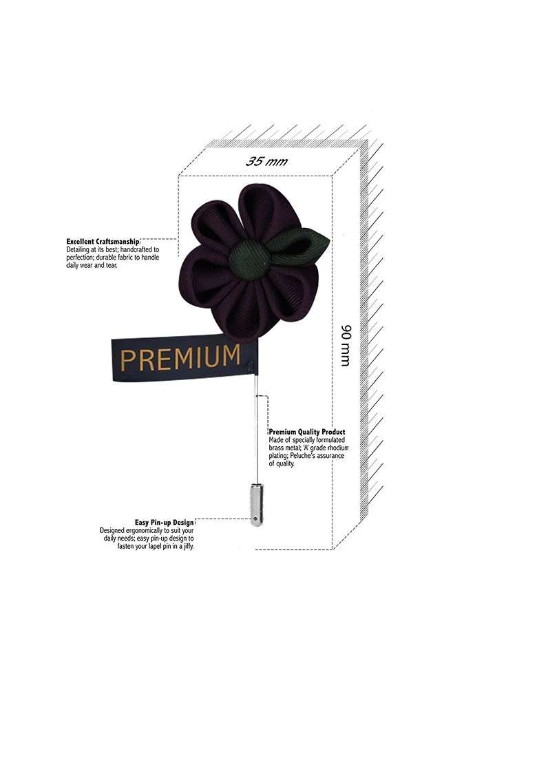 Unisex Purple Green Dual Shaded Lapel Pin - Indya