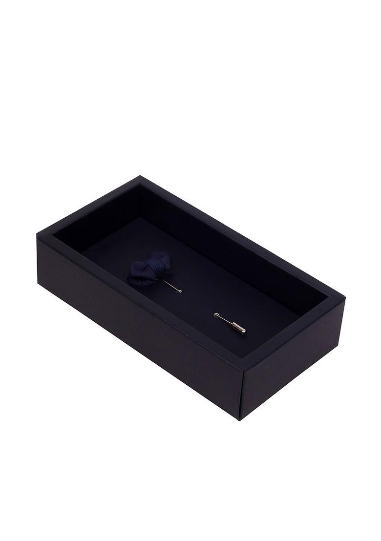 Unisex Blue Mini Bow Brooch Lapel Pin