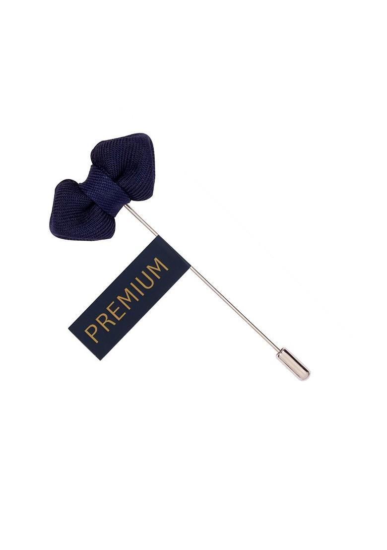 Unisex Blue Mini Bow Brooch Lapel Pin