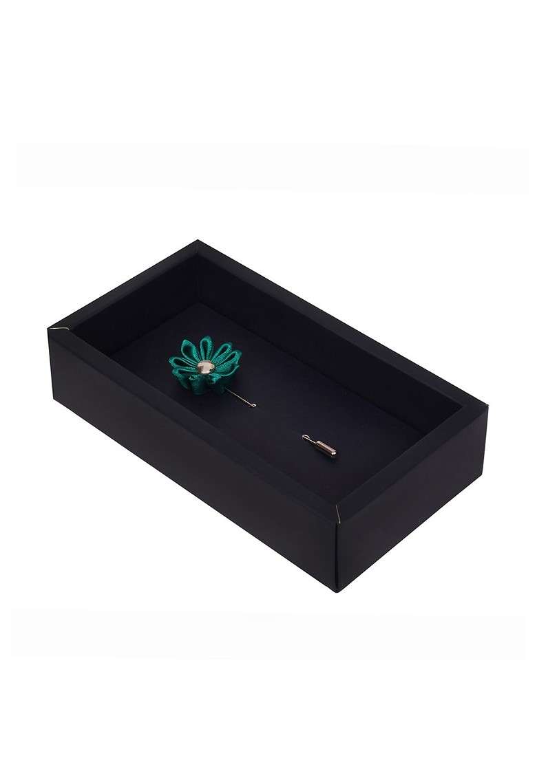 Unisex Green Glowing Petals Lapel Pin - Indya