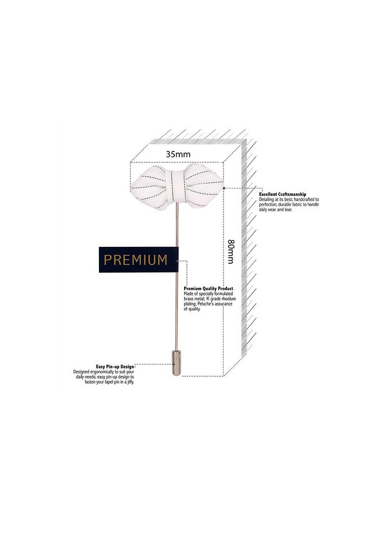 Unisex Pink Brown Button Flower Lapel Pin