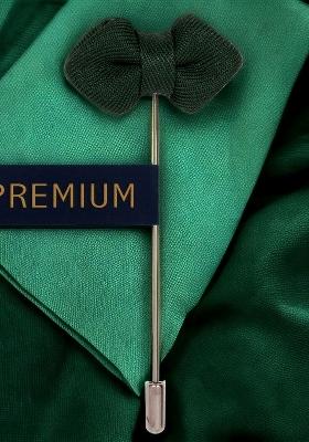 Unisex Green Mini Bow Brooch Lapel Pin