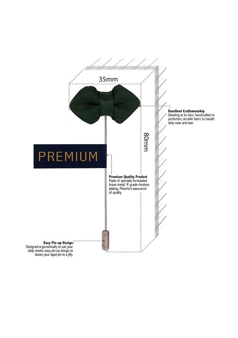 Unisex Green Mini Bow Brooch Lapel Pin