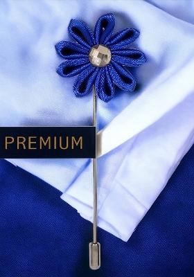 Unisex Blue Glowing Petals Lapel Pin