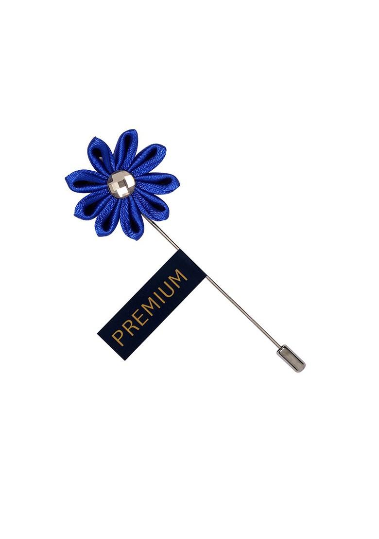 Unisex Blue Glowing Petals Lapel Pin