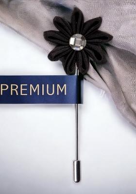 Unisex Black Glowing Petals Lapel Pin