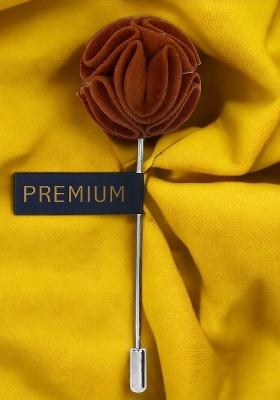 Unisex Brown Dahlia Flower Lapel Pin