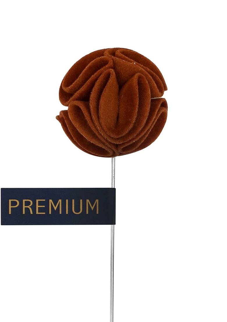 Unisex Brown Dahlia Flower Lapel Pin