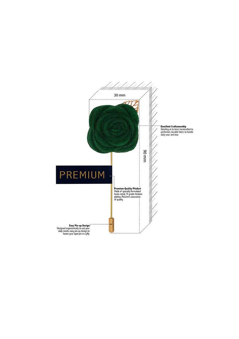 Unisex Green The Prince Charming Lapel Pin - Indya