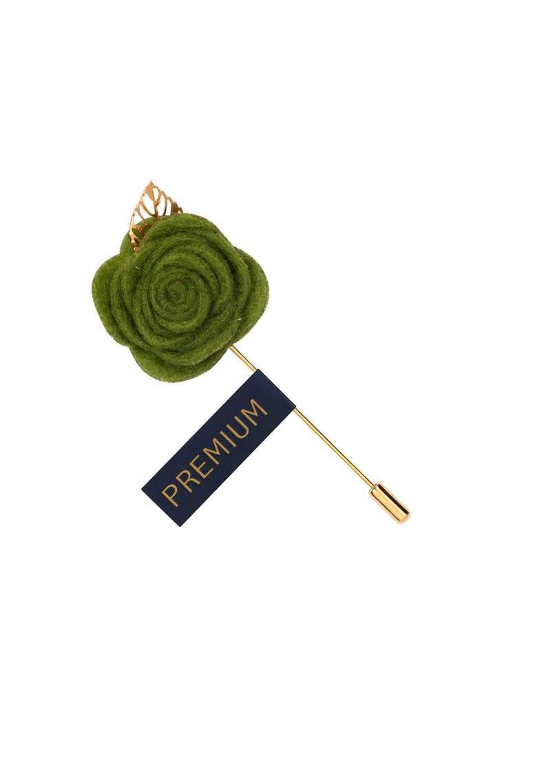 Unisex Green The Prince Charming Lapel Pin - Indya