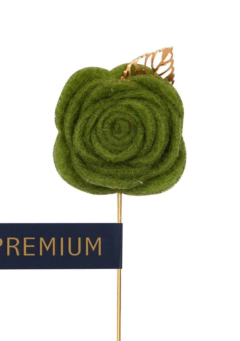 Unisex Green The Prince Charming Lapel Pin - Indya