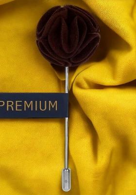 Unisex Brown The Dahlia Flower Lapel Pin