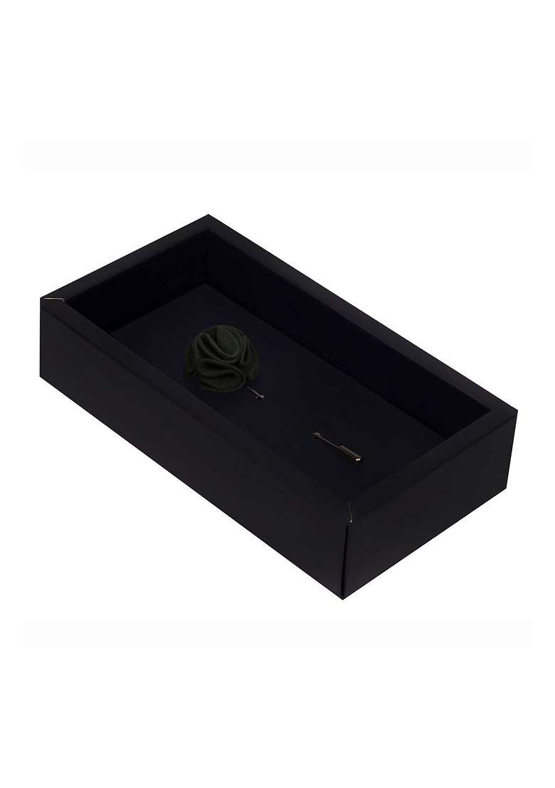 Unisex Green The Dahlia Flower Lapel Pin - Indya