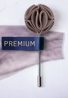 Unisex Grey Silver Toned Refined Grace Lapel Pin