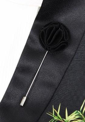 Unisex Black The Dahlia Flower Lapel Pin