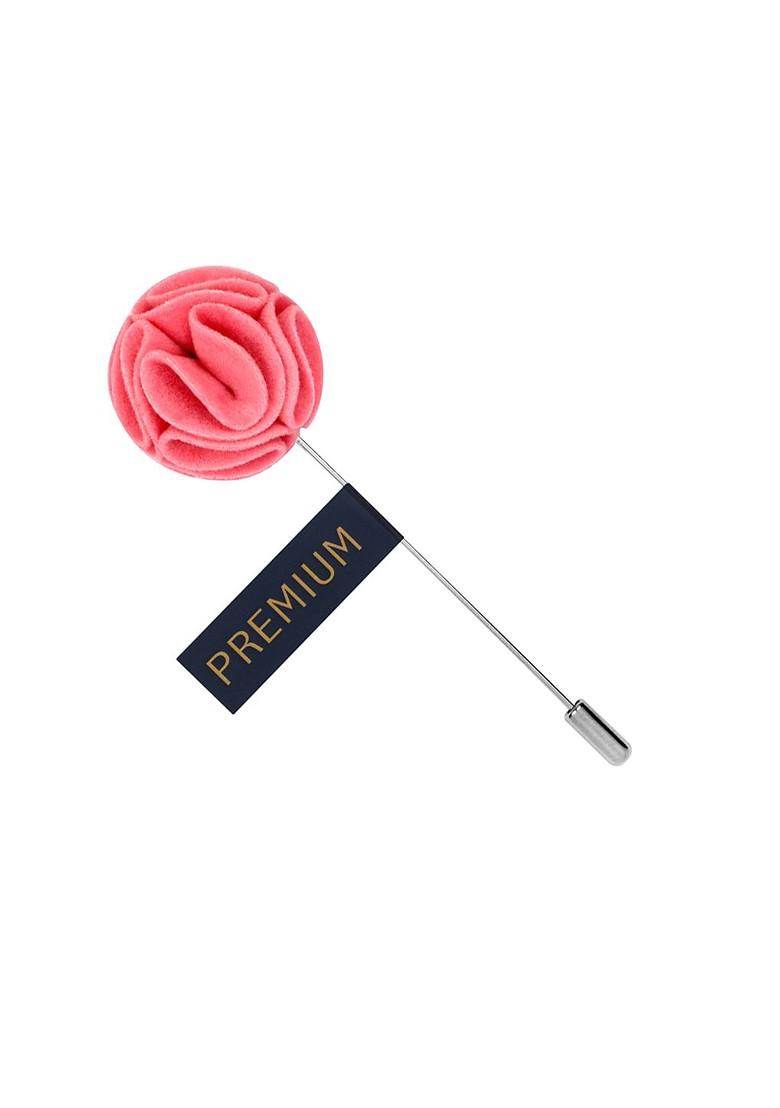 Unisex Pink Dahlia Flower Lapel Pin