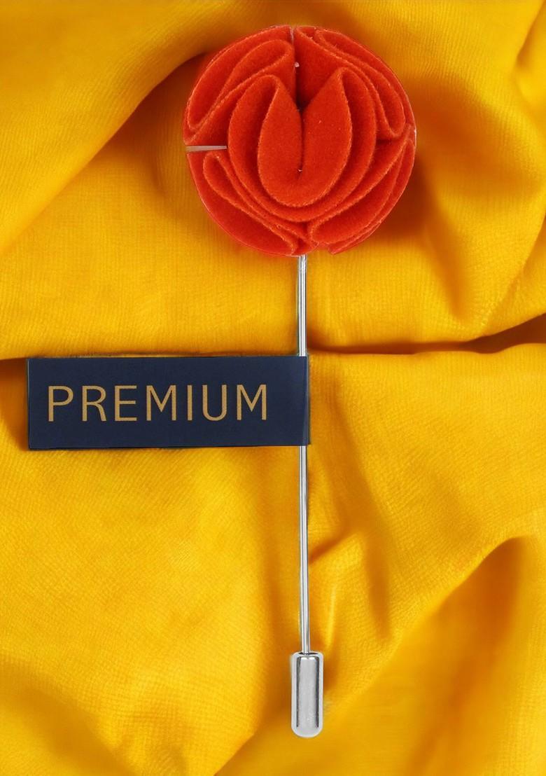 Unisex Orange The Dahlia Flower Lapel Pin