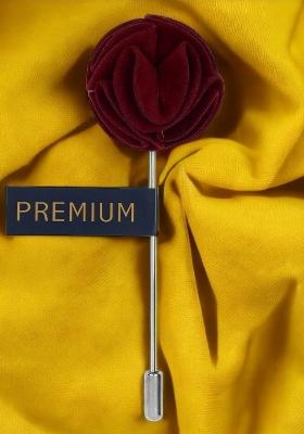 Unisex Maroon The Dahlia Flower Lapel Pin