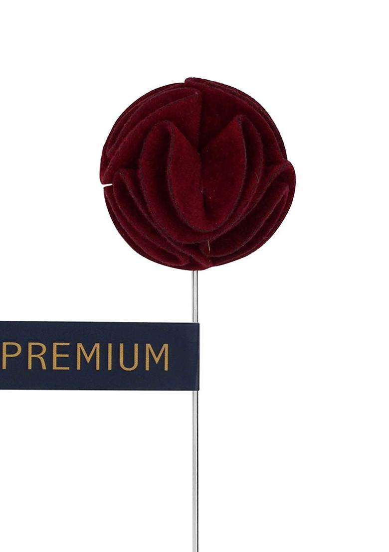 Unisex Maroon The Dahlia Flower Lapel Pin