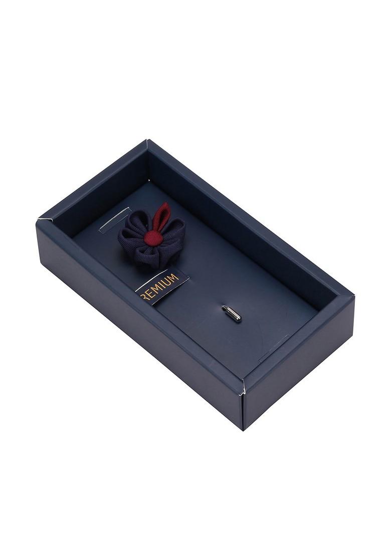 Unisex Blue Maroon Dual Shaded Beauty Lapel Pin