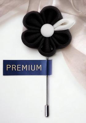 Unisex Black White Dual Shaded Beauty Lapel Pin