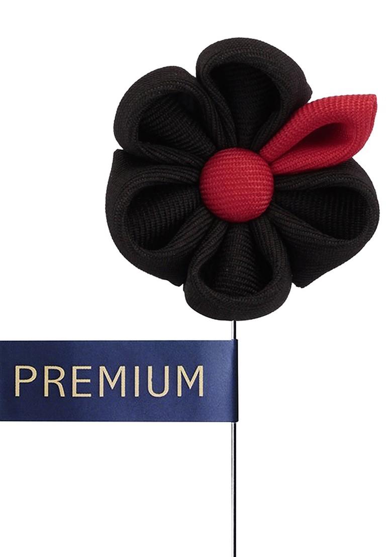 Unisex Black Red Dual Shaded Beauty Lapel Pin