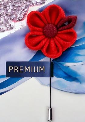 Unisex Red Maroon Dual Shaded Beauty Lapel Pin