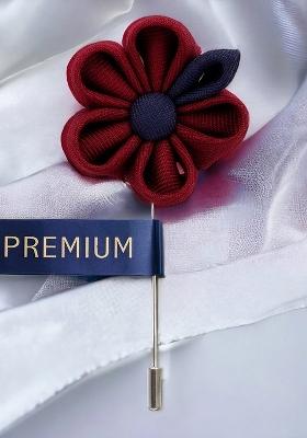 Unisex Maroon Navy Blue Dual Shaded Beauty Lapel Pin