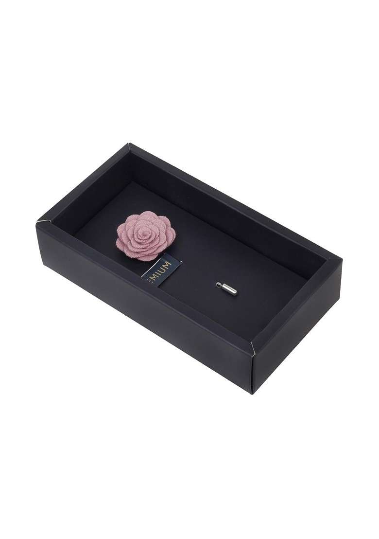 Unisex Pink Blooming Charm Lapel Pin - Indya