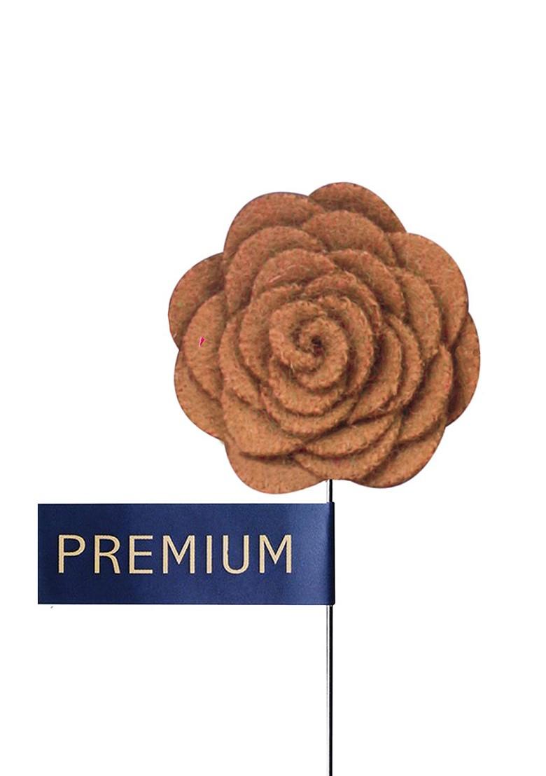 Unisex Brown Blooming Charm Lapel Pin