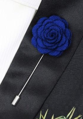 Unisex Blue Blooming Charm Lapel Pin