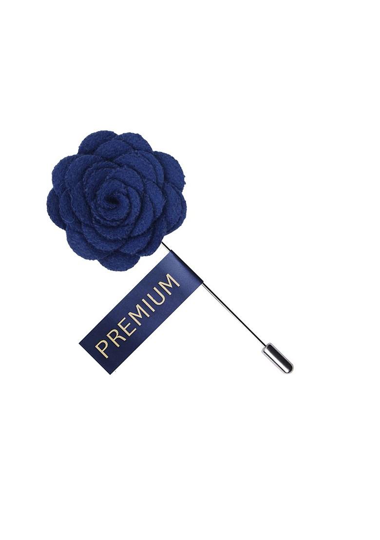 Unisex Blue Blooming Charm Lapel Pin