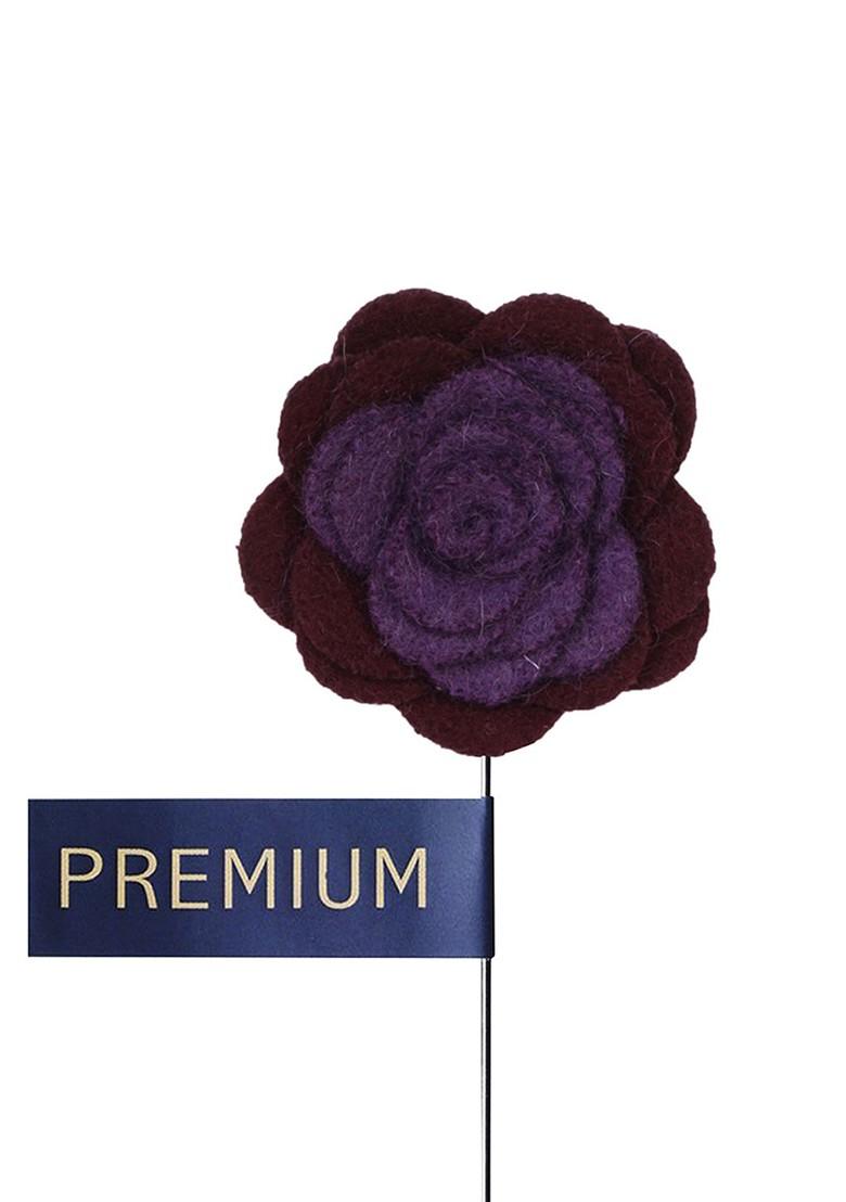 Unisex Purple Burgundy Graceful Bloom Lapel Pin