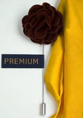 Unisex Brown Silver Toned Wonderful Tulip Lapel Pin