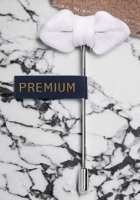 Unisex White Mini Bow Brooch Lapel Pin